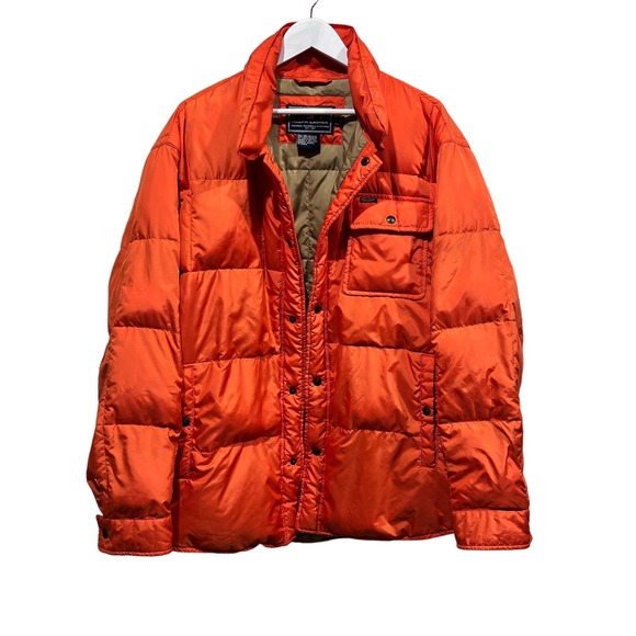Ralph Lauren Other - Ralph Lauren Men's XL POLO SPORT Orange Vintage Goose Down Puffer Travel Coat